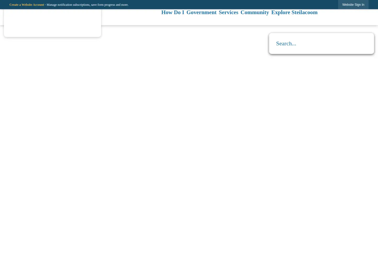 Captured homepage of townofsteilacoom.org in the current scan