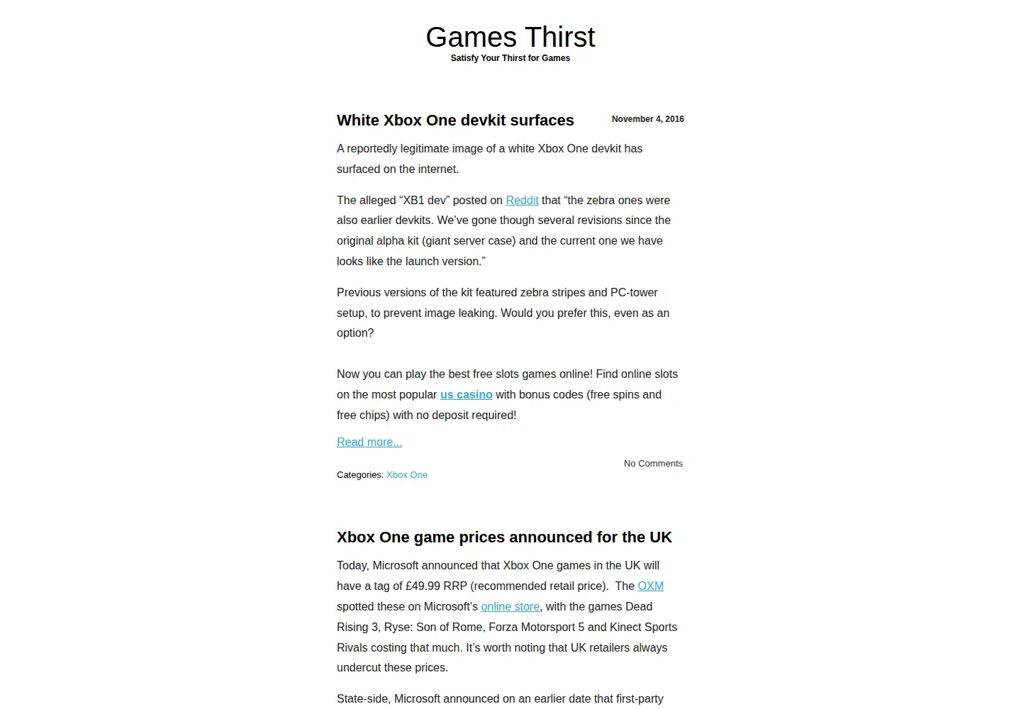 Screenshot of gamesthirst.com