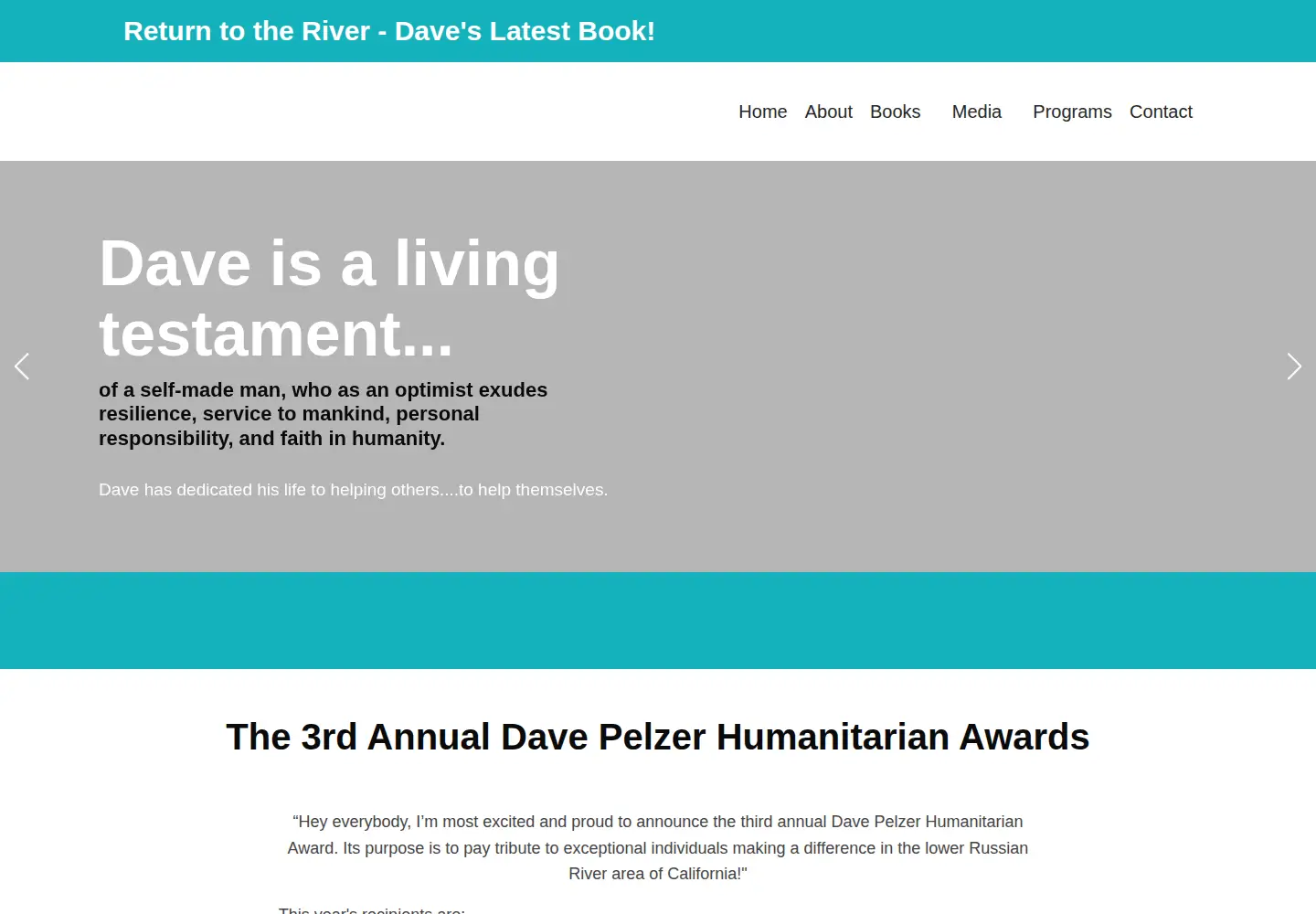 Screenshot of davepelzer.com