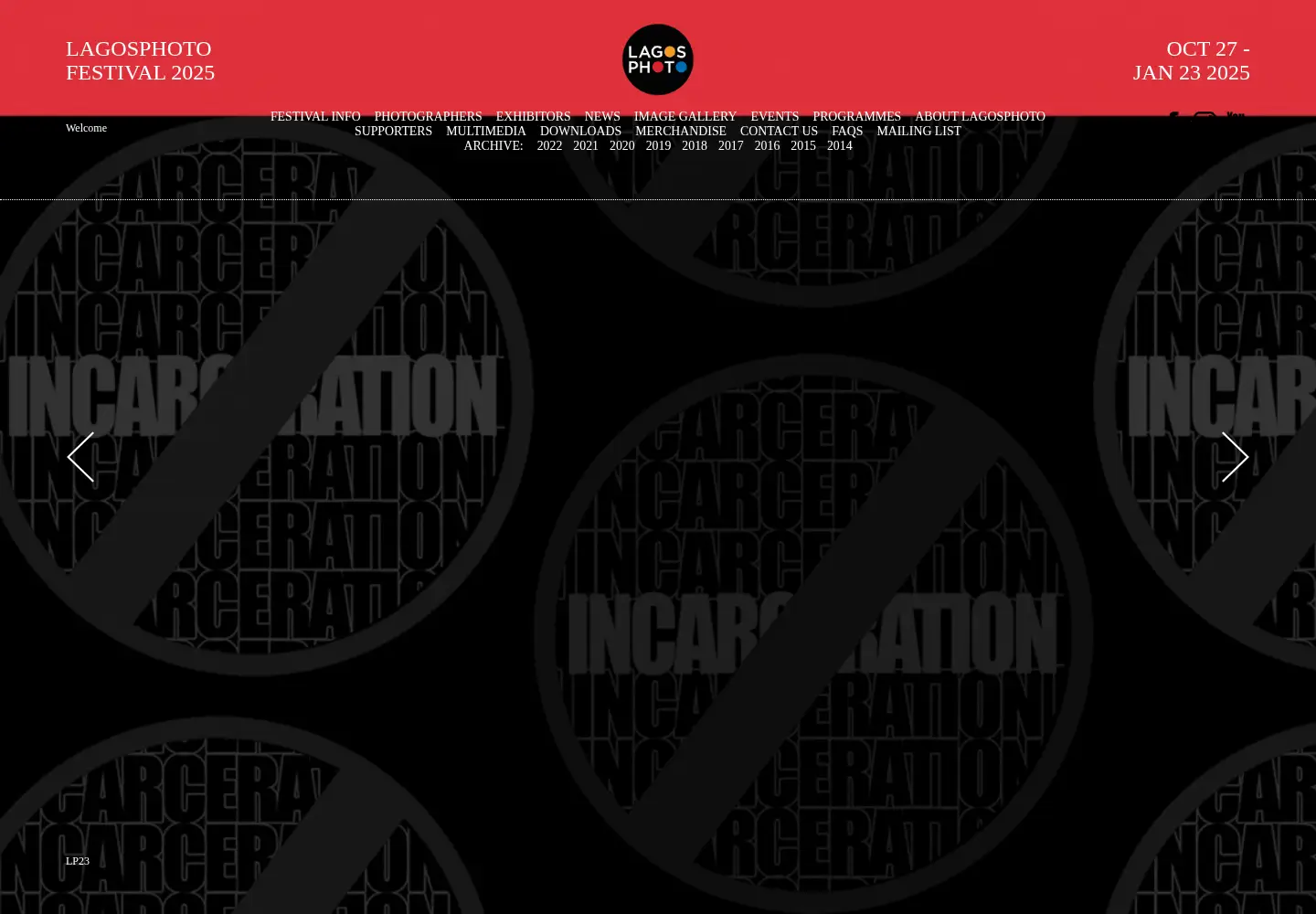 Captured homepage of lagosphotofestival.com in the current scan