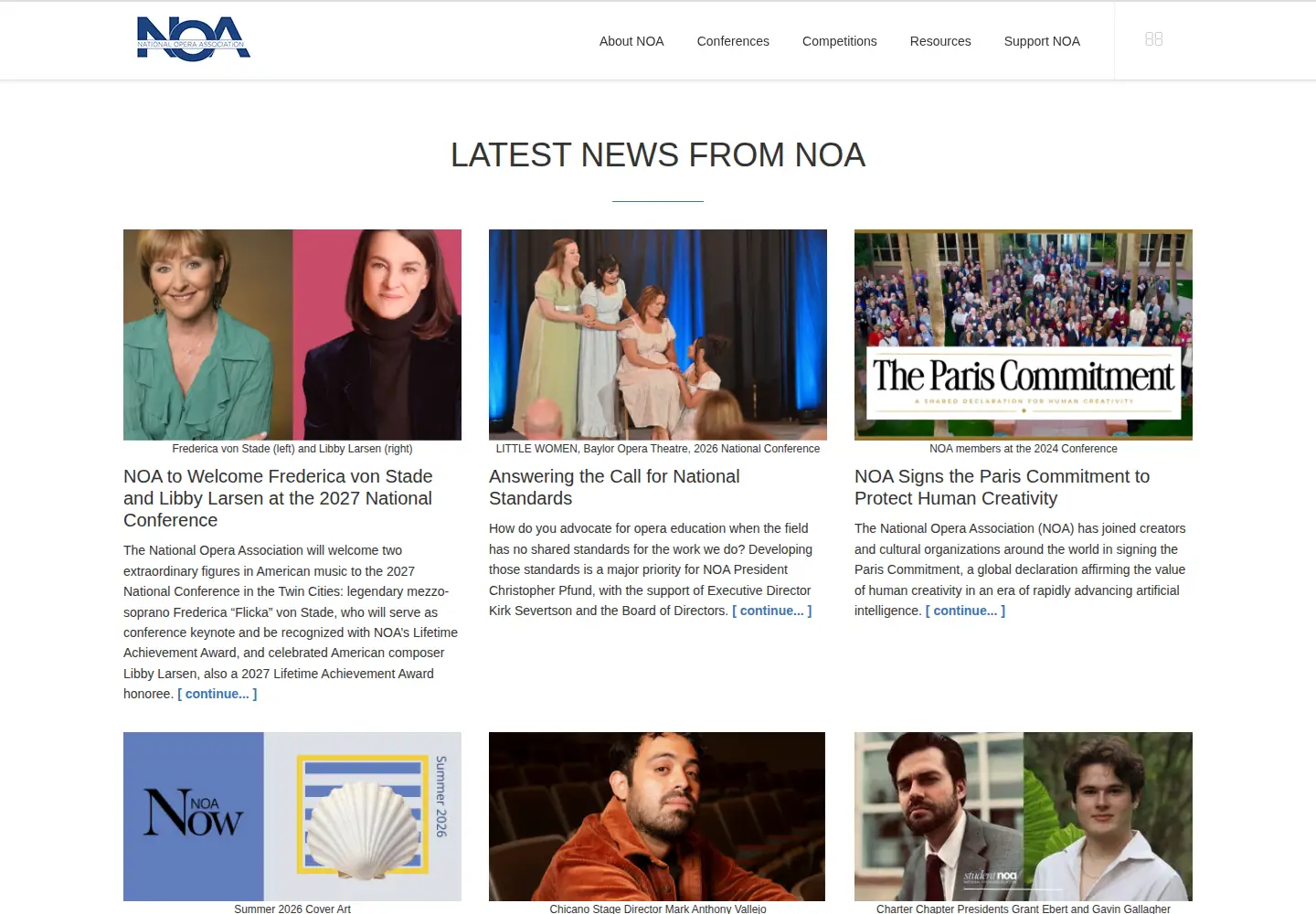 Screenshot of noa.org