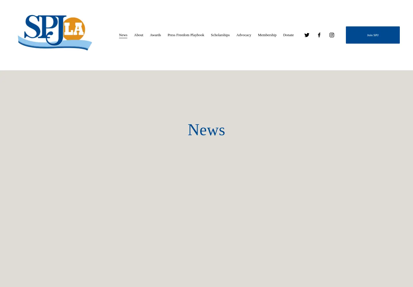 Captured homepage of spjla.org in the current scan