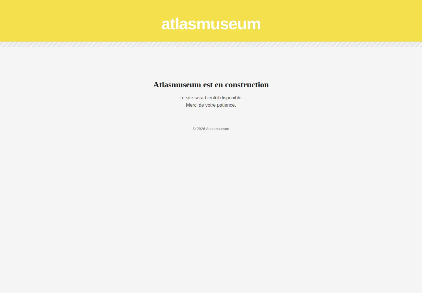 Captured homepage of atlasmuseum.net in the current scan