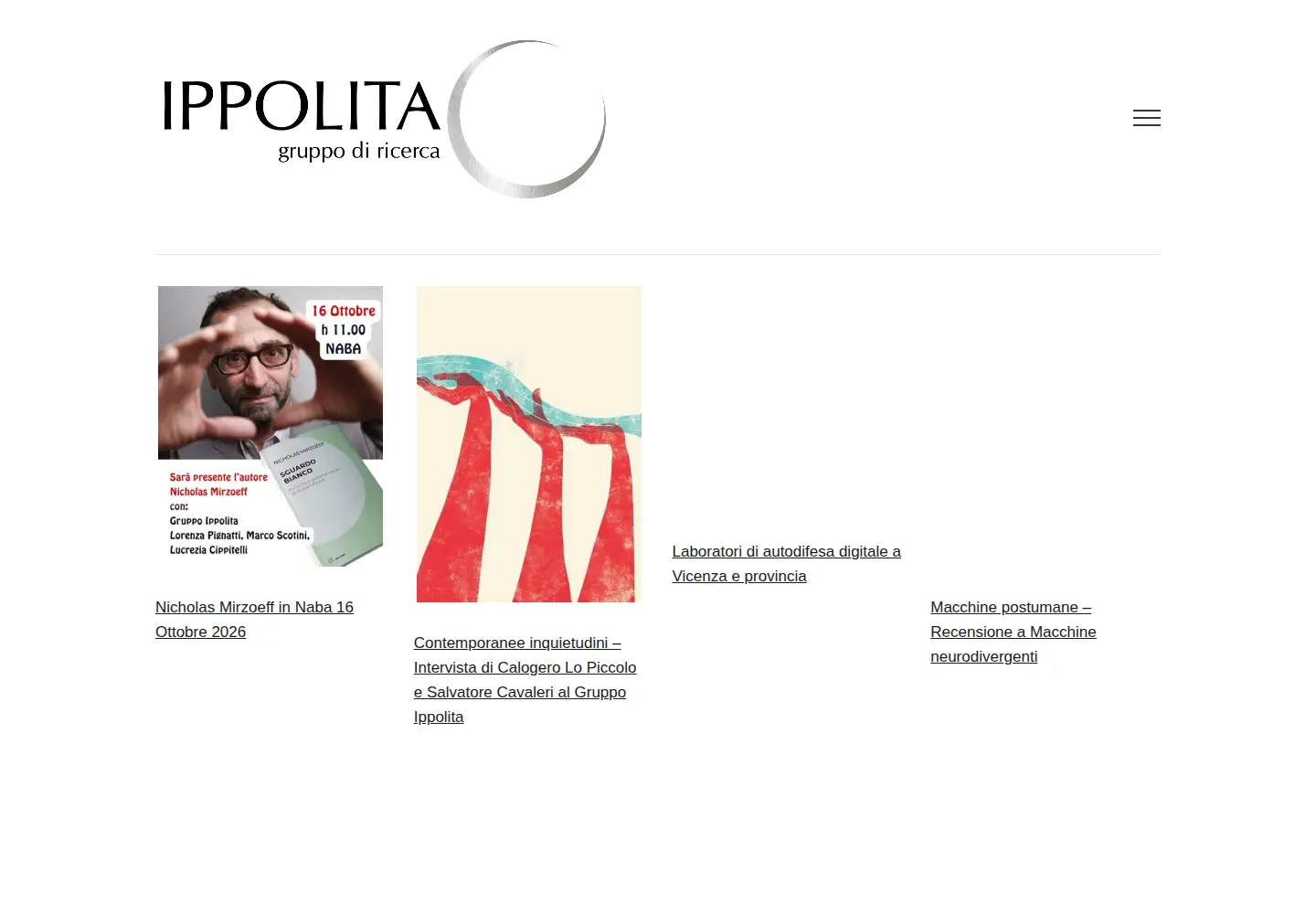 Captured homepage of ippolita.net in the current scan