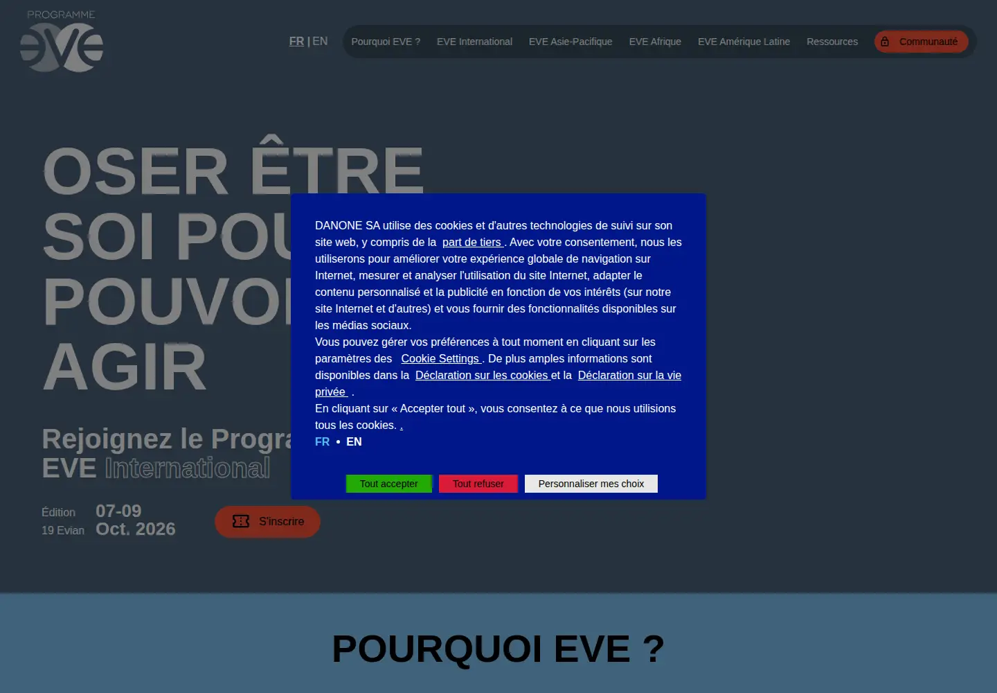 Screenshot of eveprogramme.com