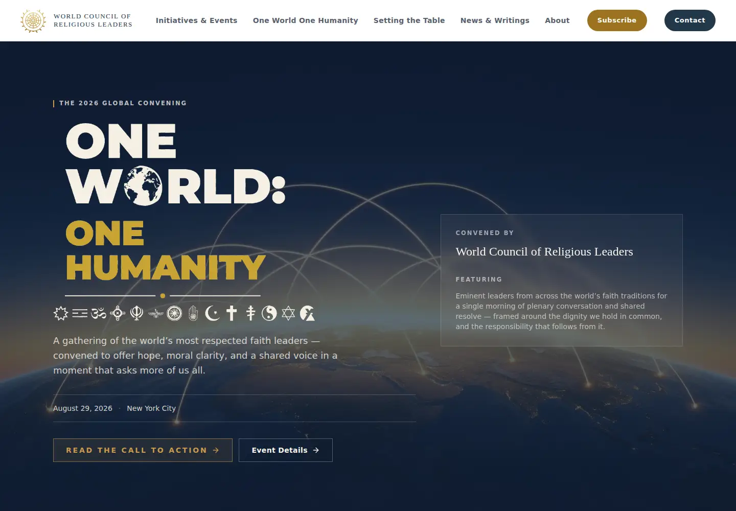 Screenshot of millenniumpeacesummit.org