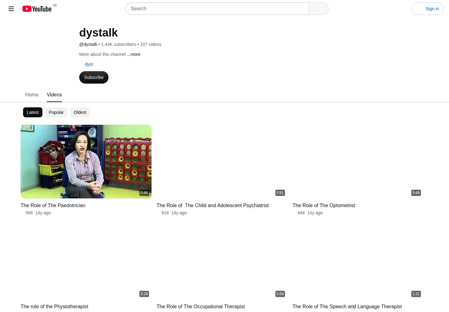 Captured homepage of dystalk.com in the current scan