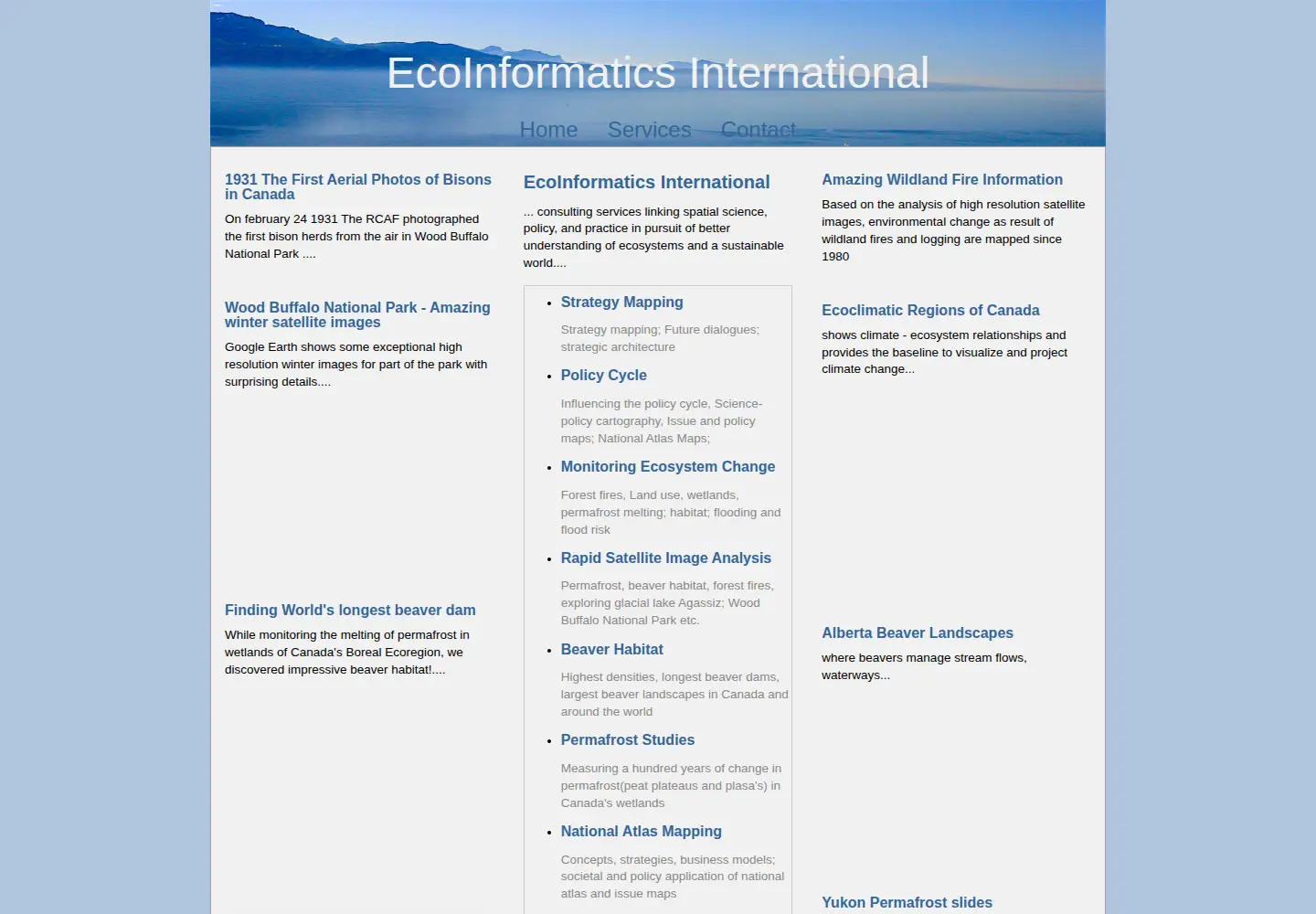 Captured homepage of geostrategis.com in the current scan