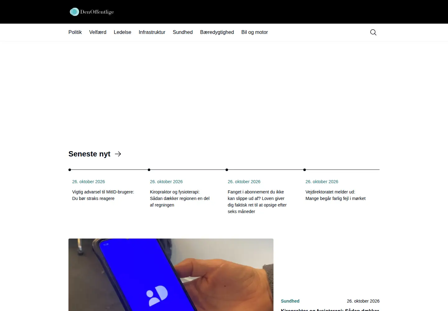 Screenshot of denoffentlige.dk