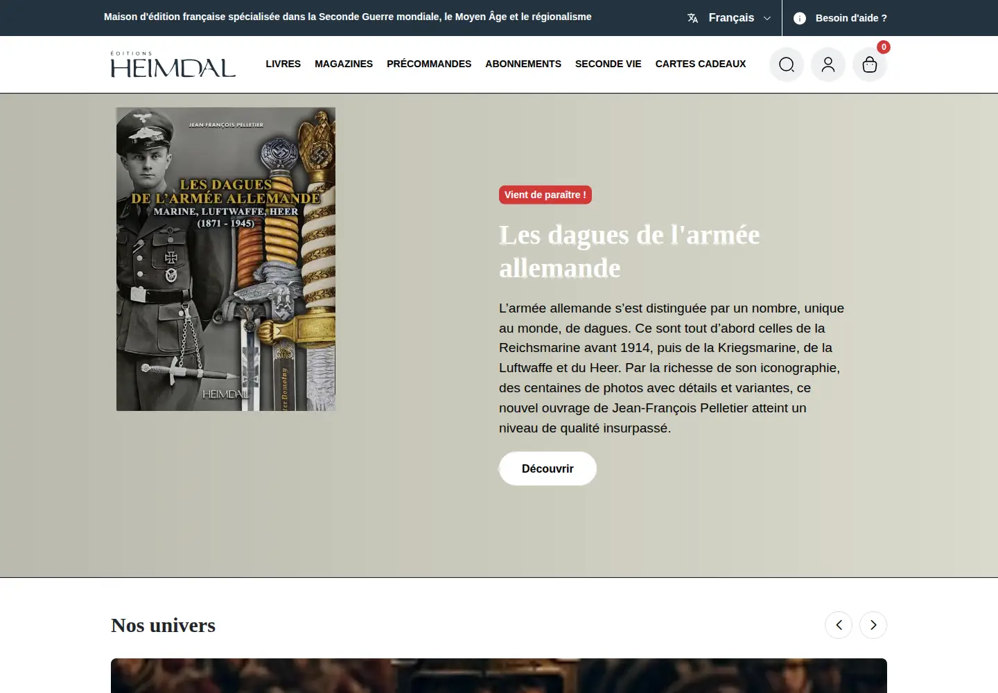 Screenshot of editions-heimdal.fr