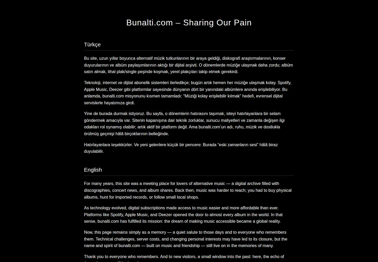 Captured homepage of bunalti.com in the current scan