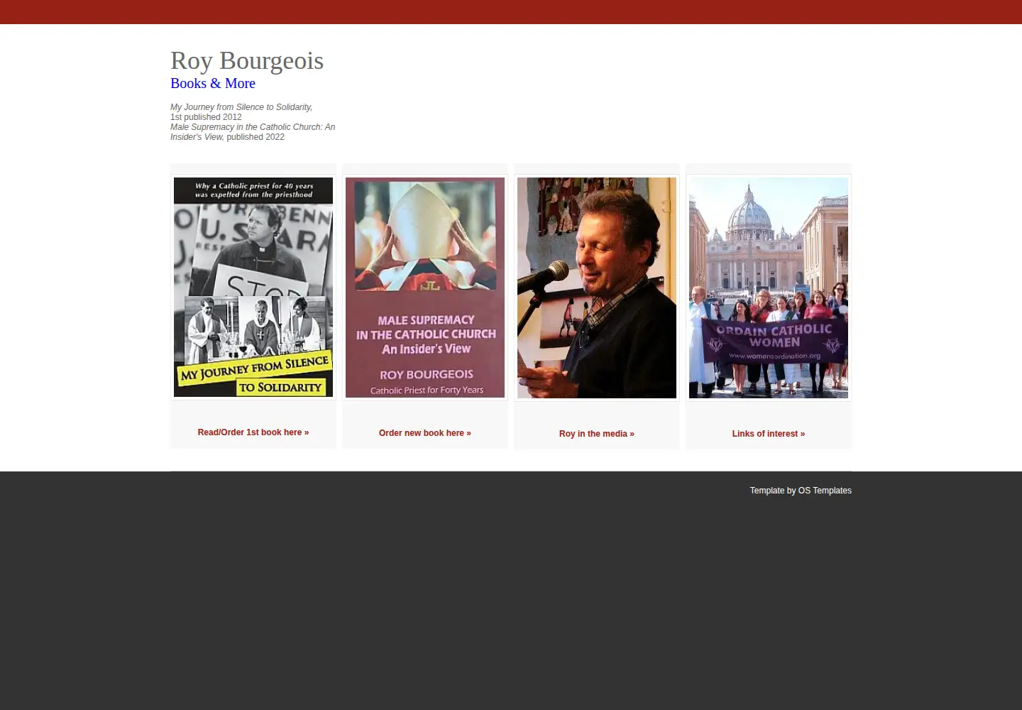 Captured homepage of roybourgeoisjourney.org in the current scan