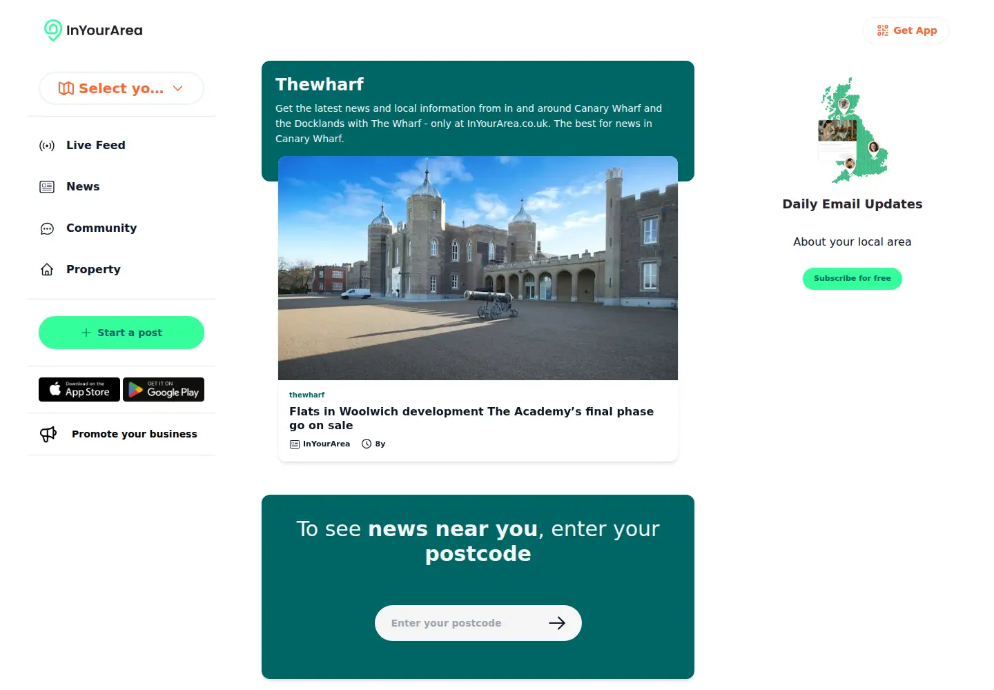 Screenshot of wharf.co.uk