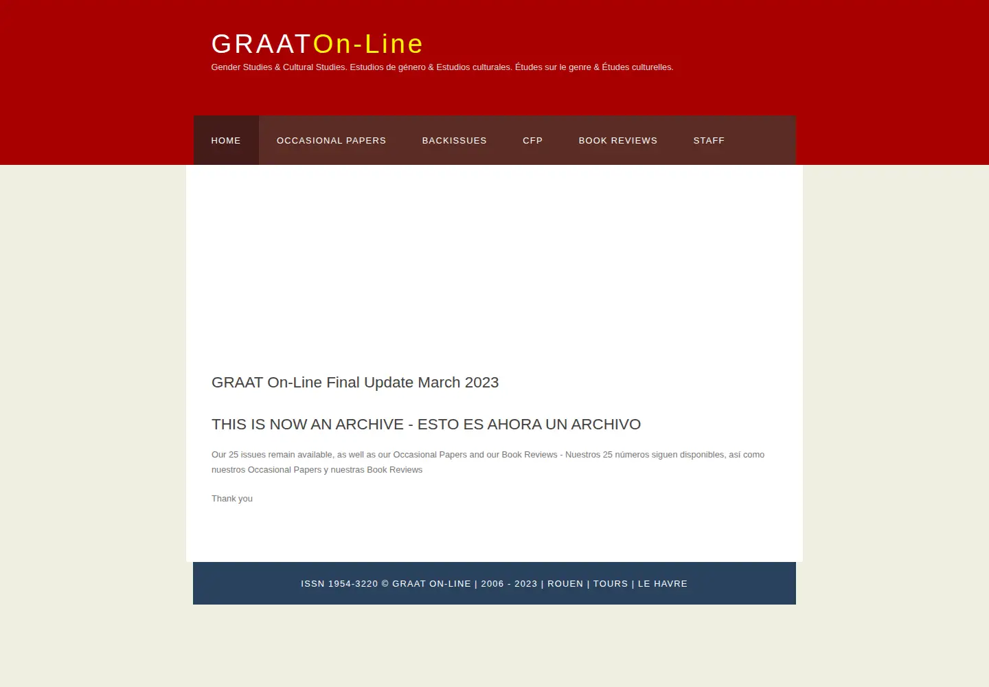 Screenshot of graat.fr