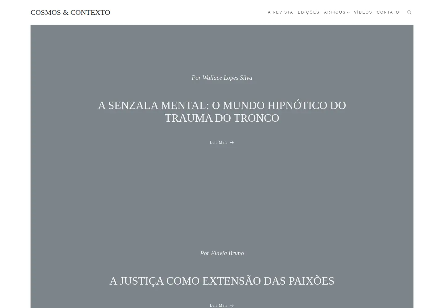 Screenshot of cosmosecontexto.org.br