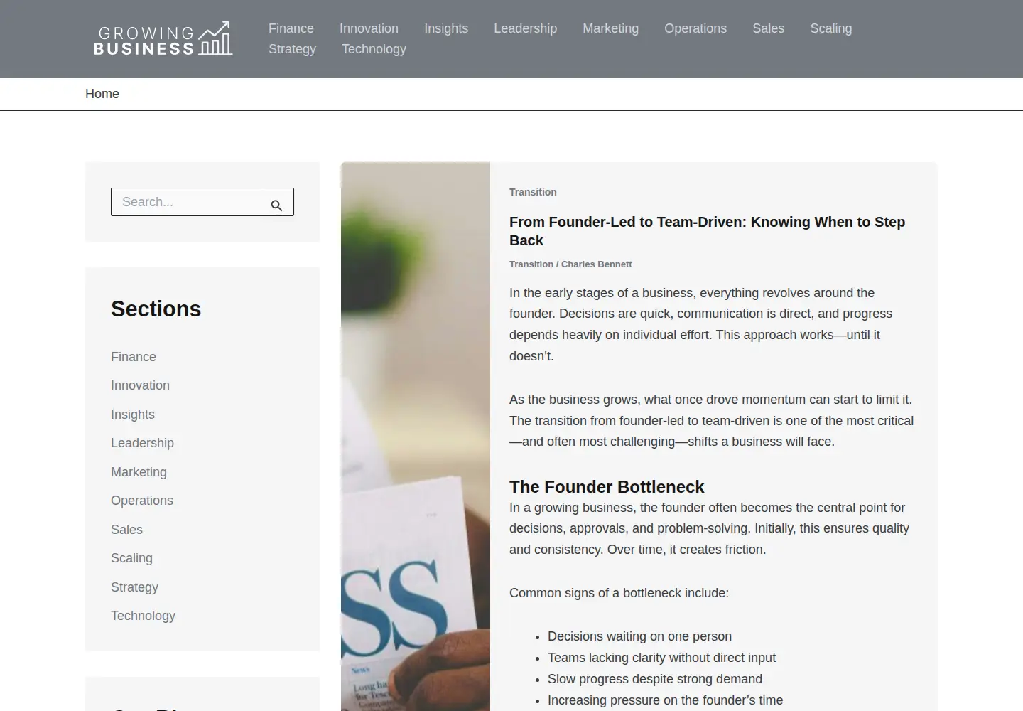 Screenshot of growingbusiness.co.uk