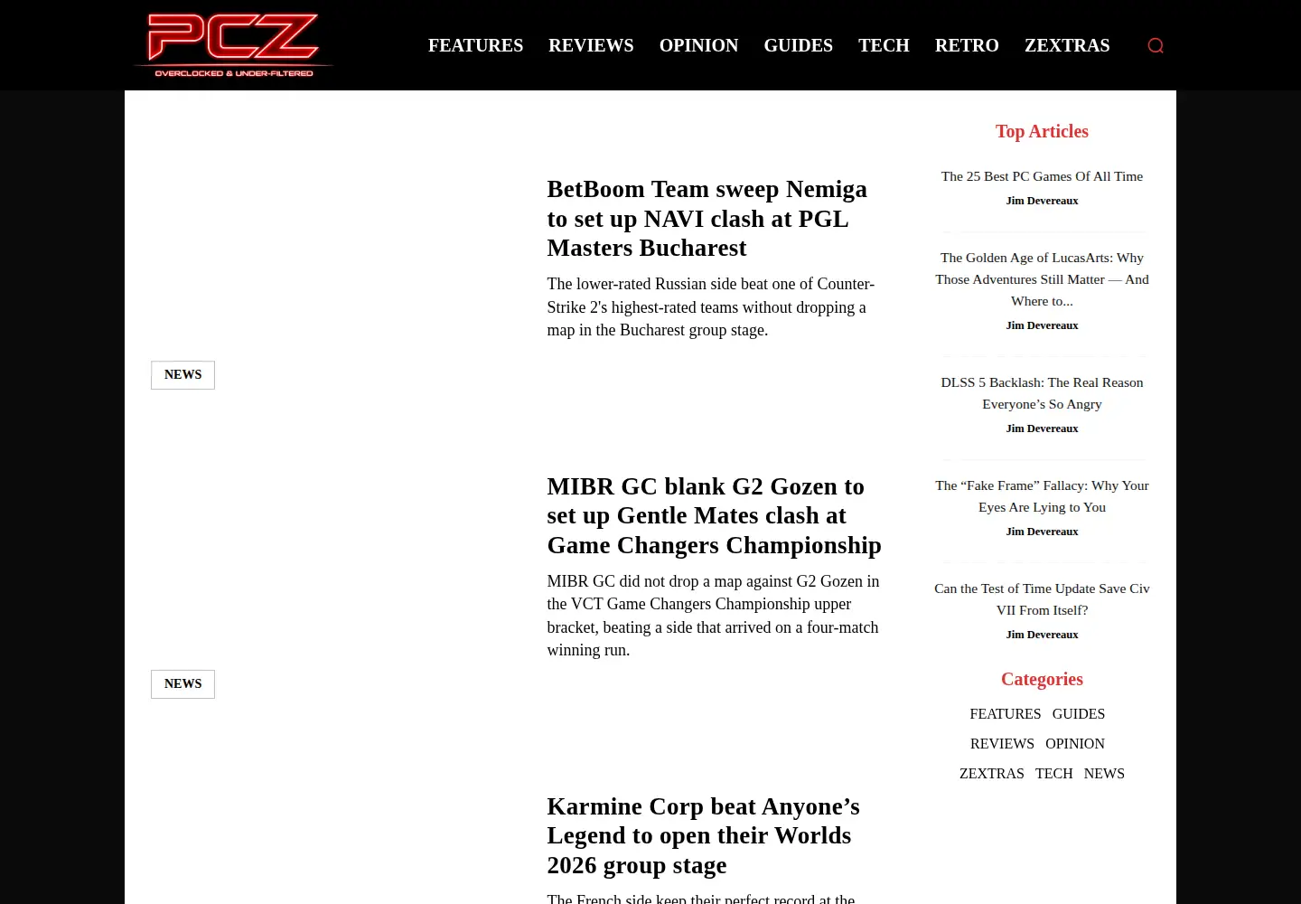 Screenshot of pczone.co.uk