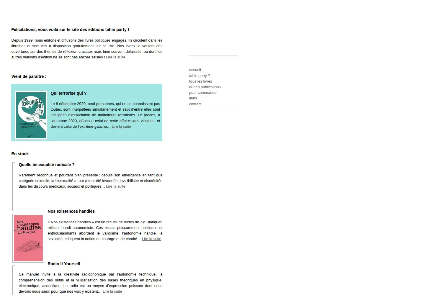 Screenshot of tahin-party.org