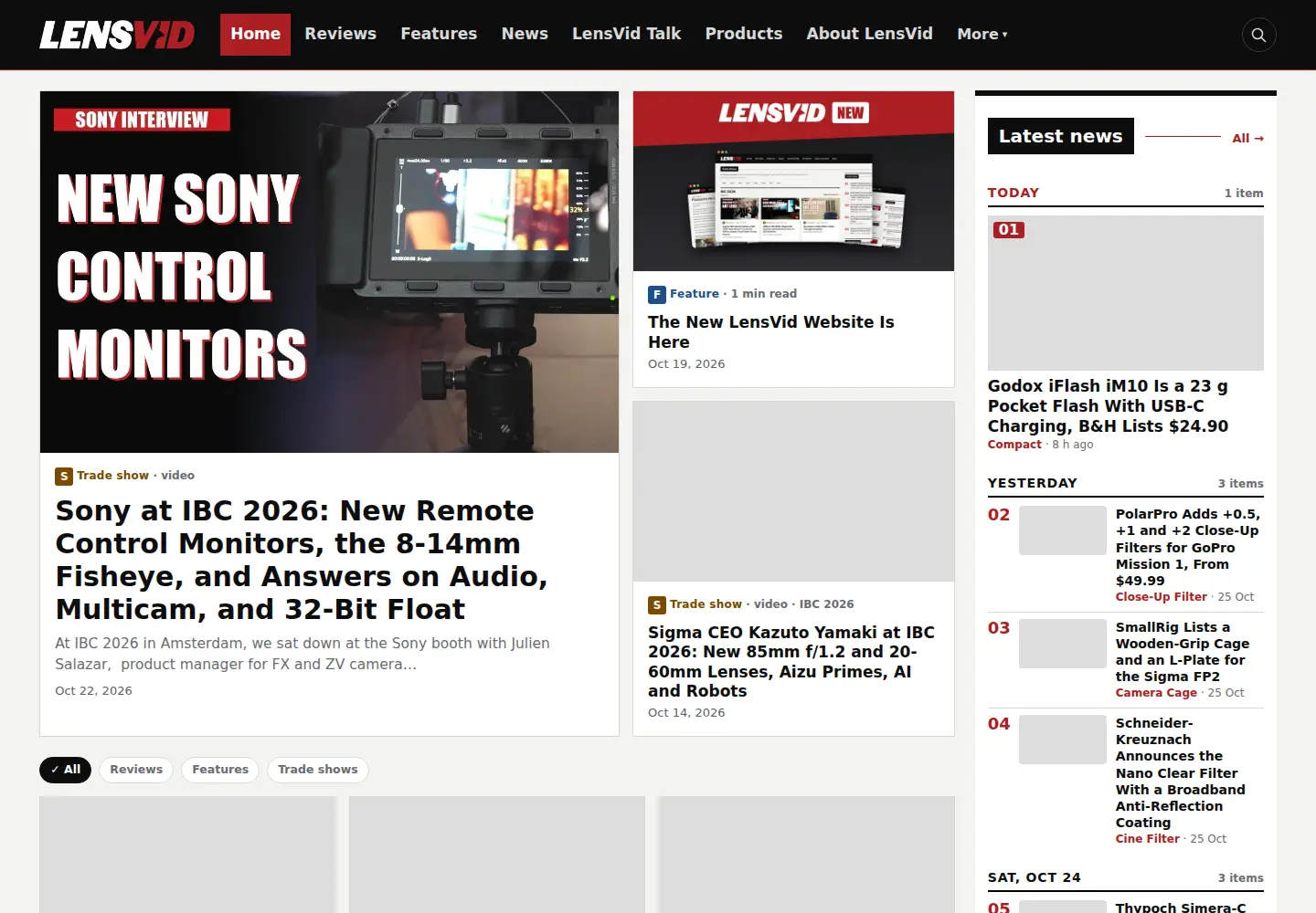 Screenshot of lensvid.com