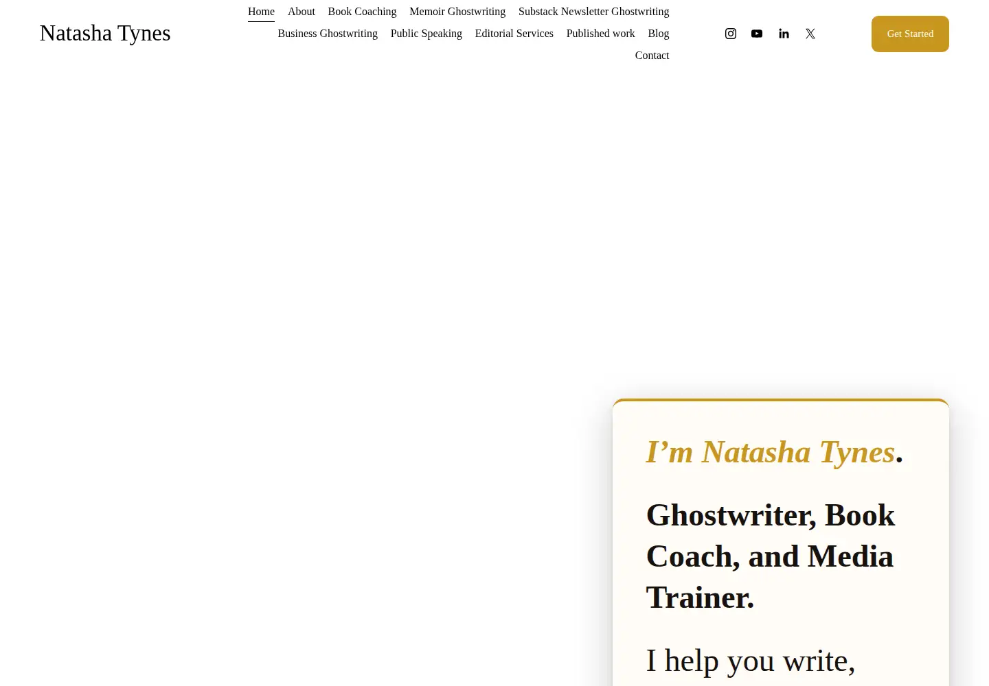 Captured homepage of natashatynes.com in the current scan