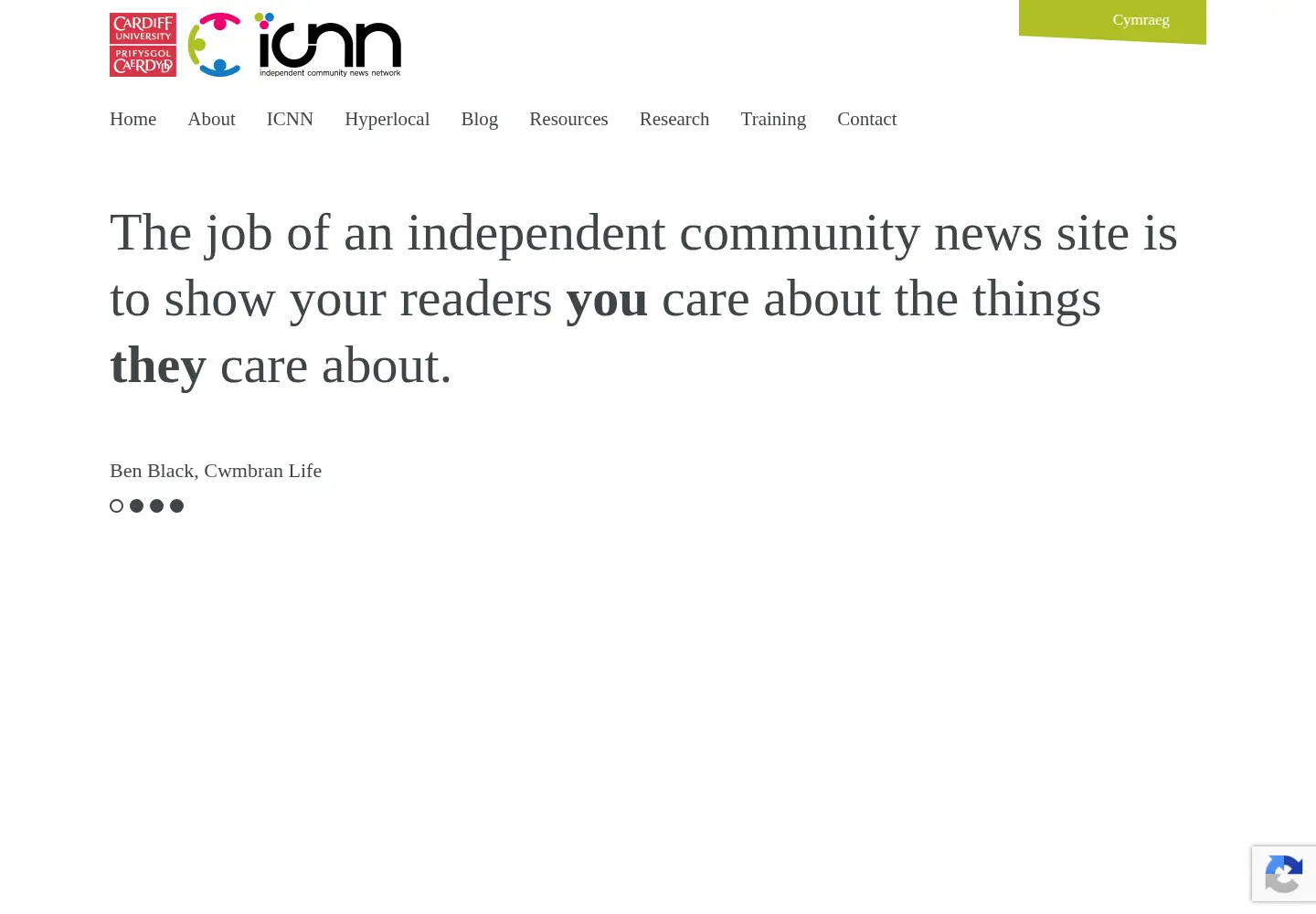 Screenshot of communityjournalism.co.uk
