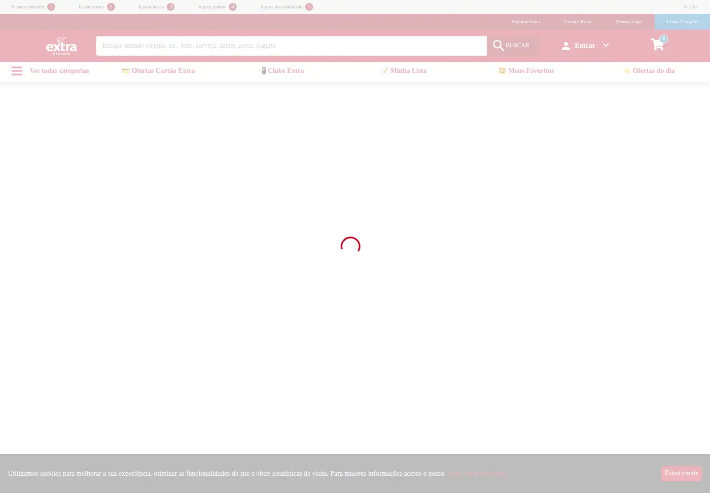 Screenshot of clubeextra.com.br