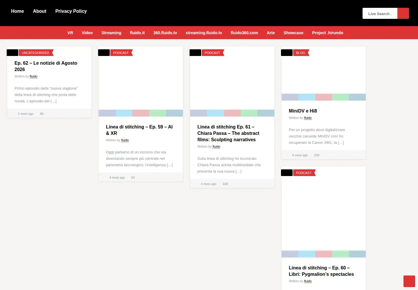 Screenshot of fluido.tv