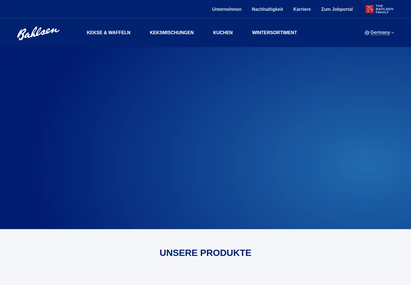 Captured homepage of bahlsen.de in the current scan