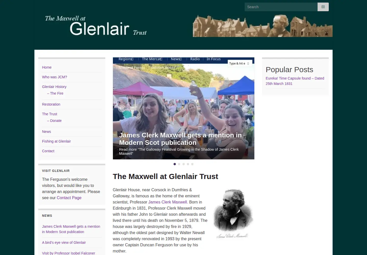 Screenshot of glenlair.org.uk
