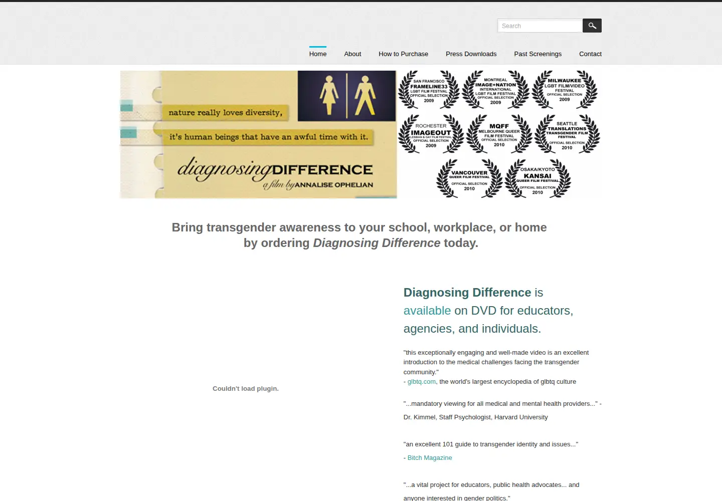Captured homepage of diagnosingdifference.com in the current scan