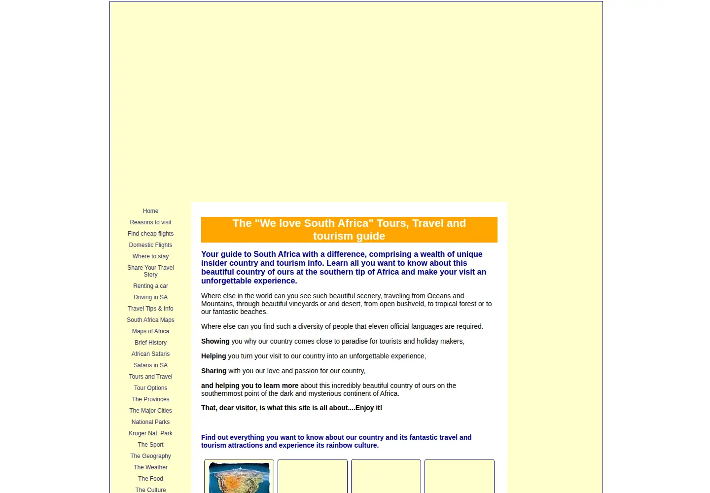 Captured homepage of south-africa-tours-and-travel.com in the current scan