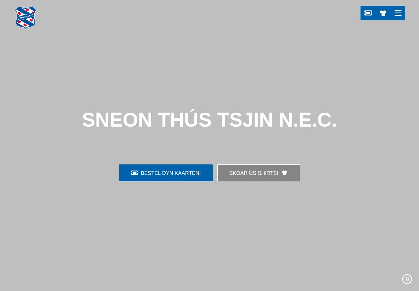 Screenshot of sc-heerenveen.nl
