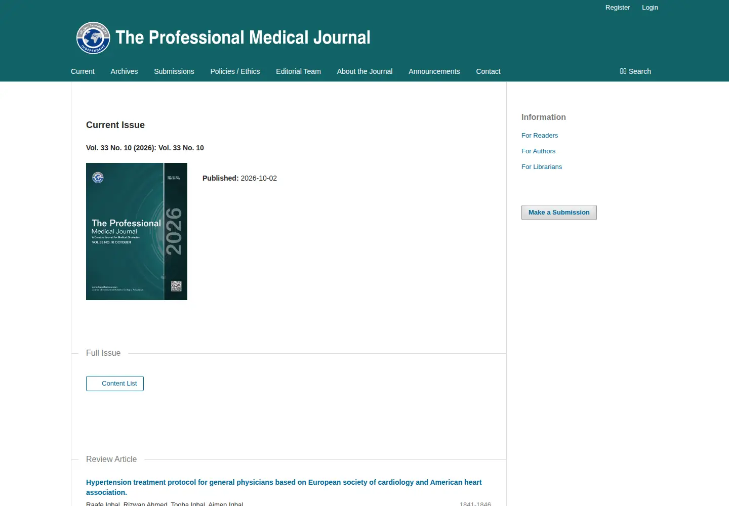 Captured homepage of theprofesional.com in the current scan