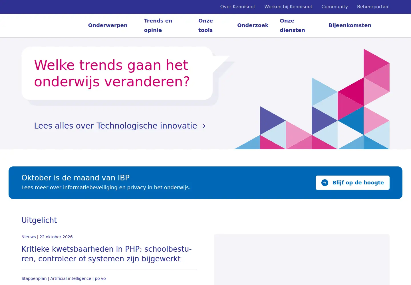 Screenshot of thinkquest.nl