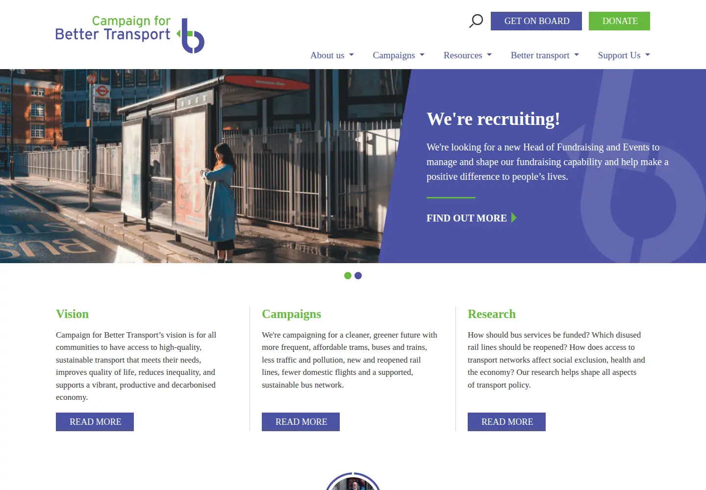 Screenshot of bettertransport.org.uk