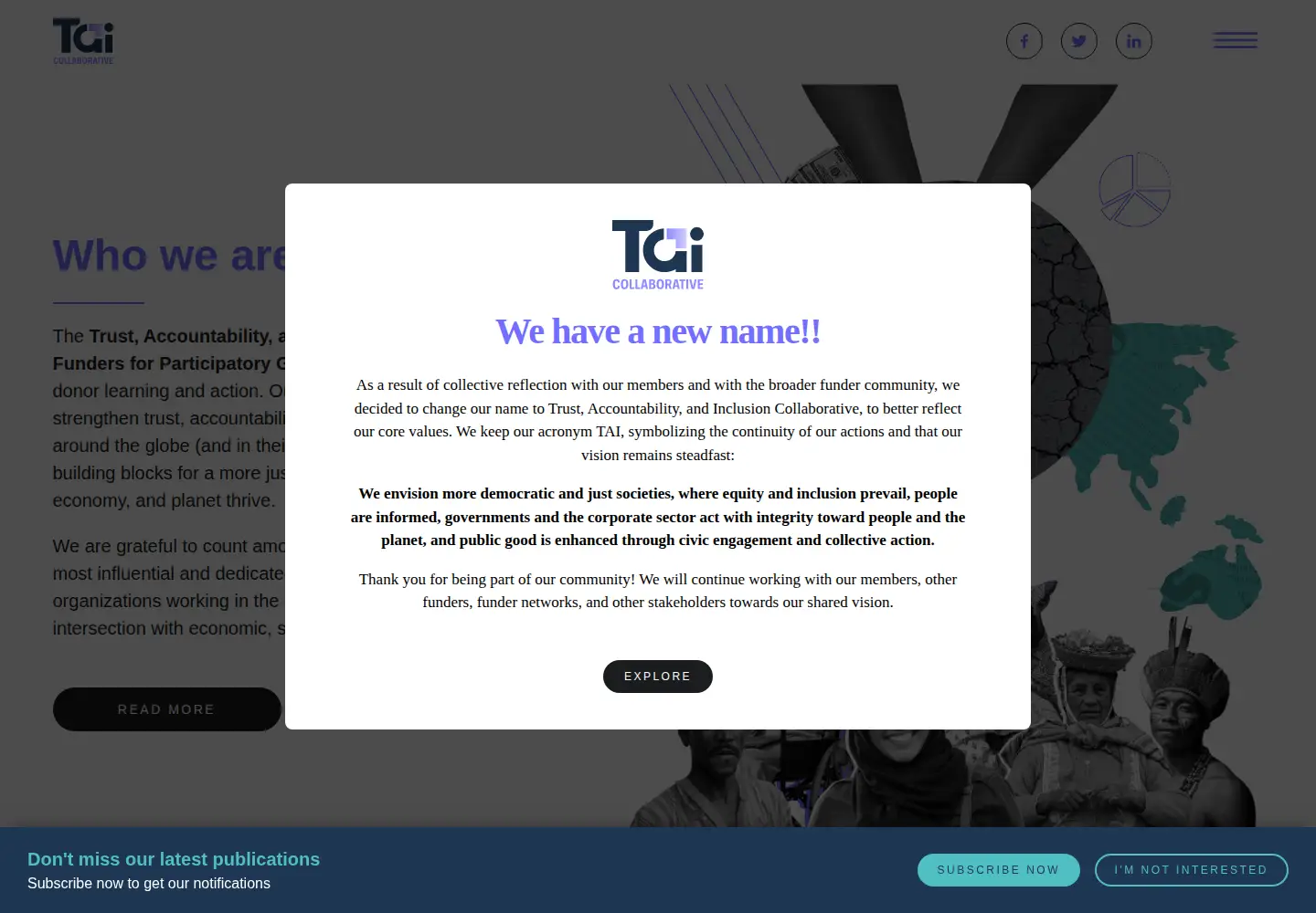 Screenshot of transparency-initiative.org
