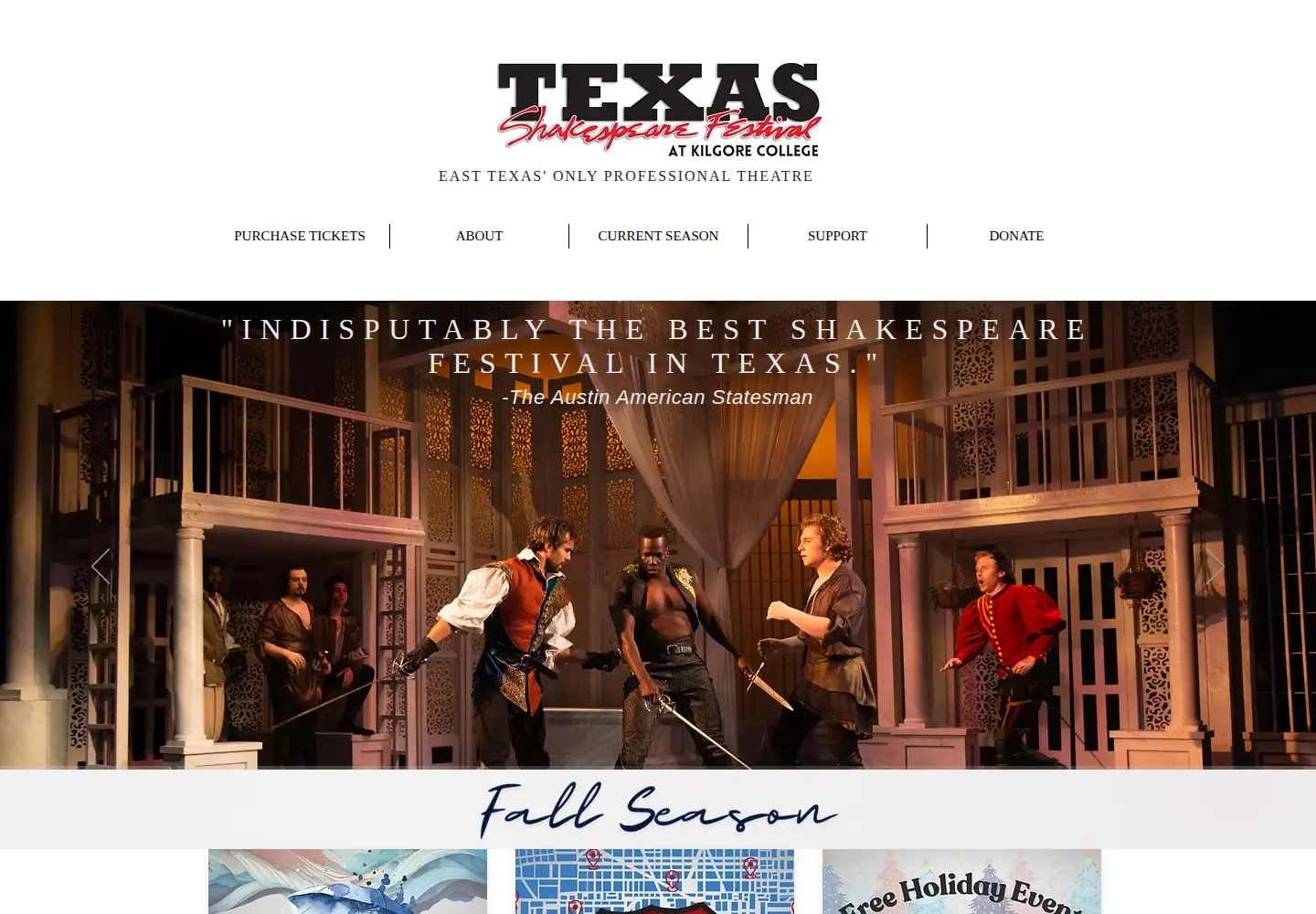 Screenshot of texasshakespeare.com