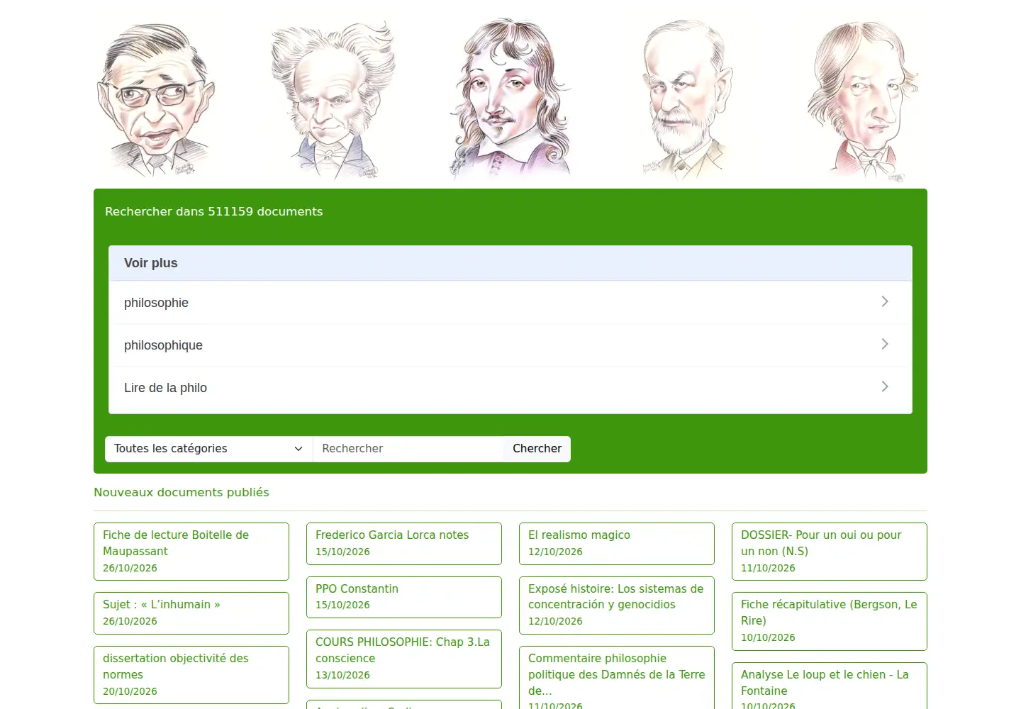 Screenshot of devoir-de-philosophie.com