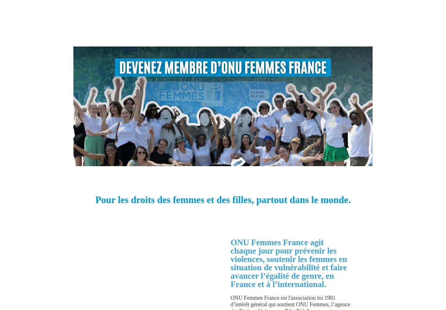 Captured homepage of onufemmes.fr in the current scan