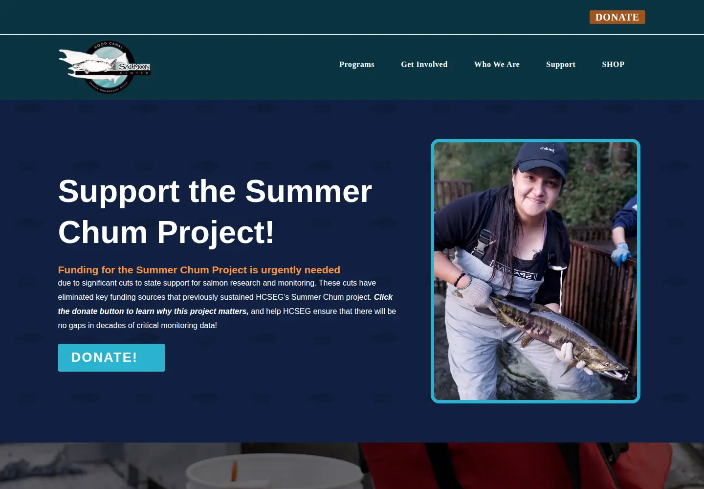 Screenshot of pnwsalmoncenter.org
