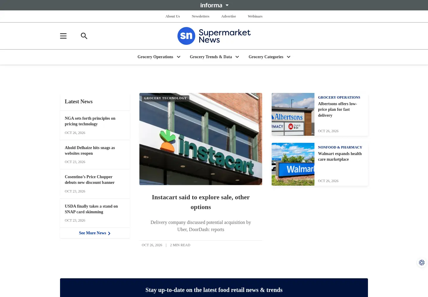 Screenshot of groceryheadquarters.com