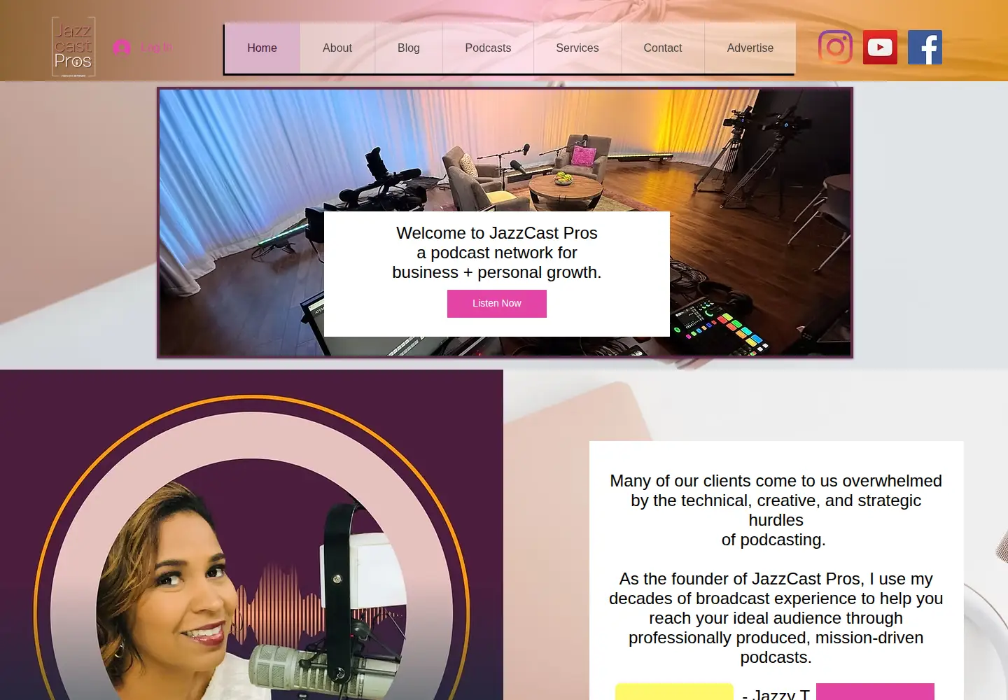 Screenshot of jazzcastpros.com