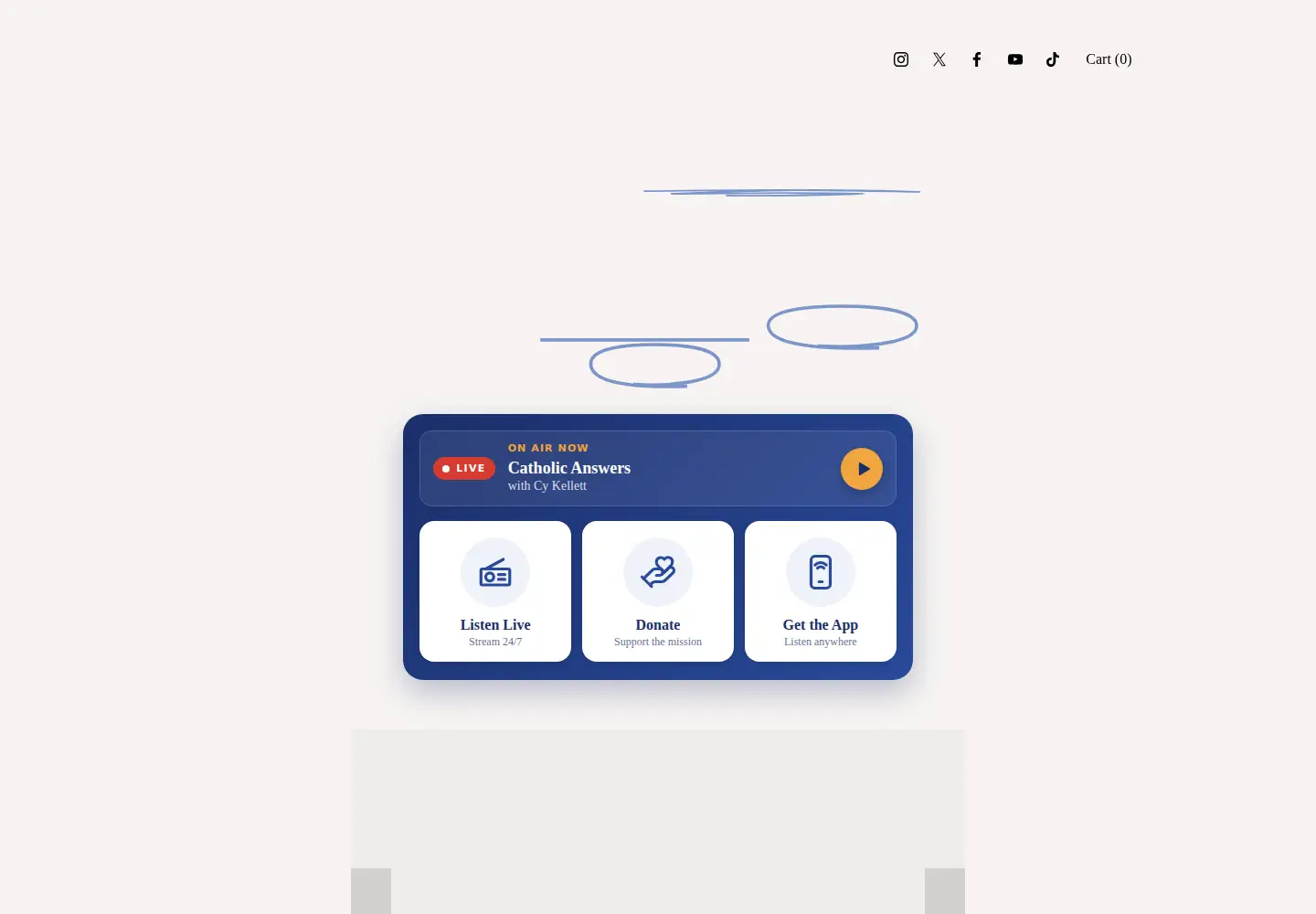 Screenshot of avemariaradio.net