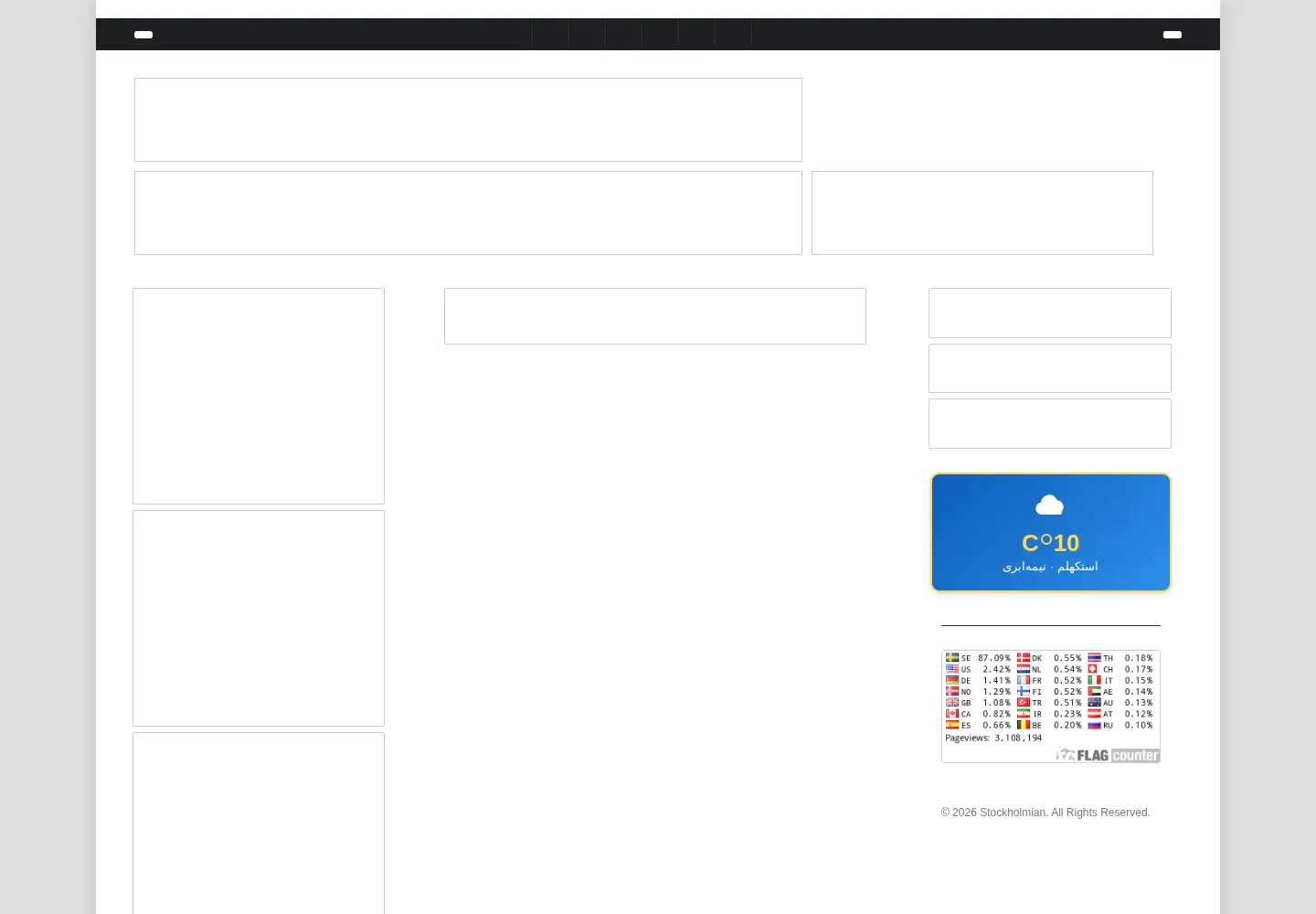 Captured homepage of stockholmian.com in the current scan