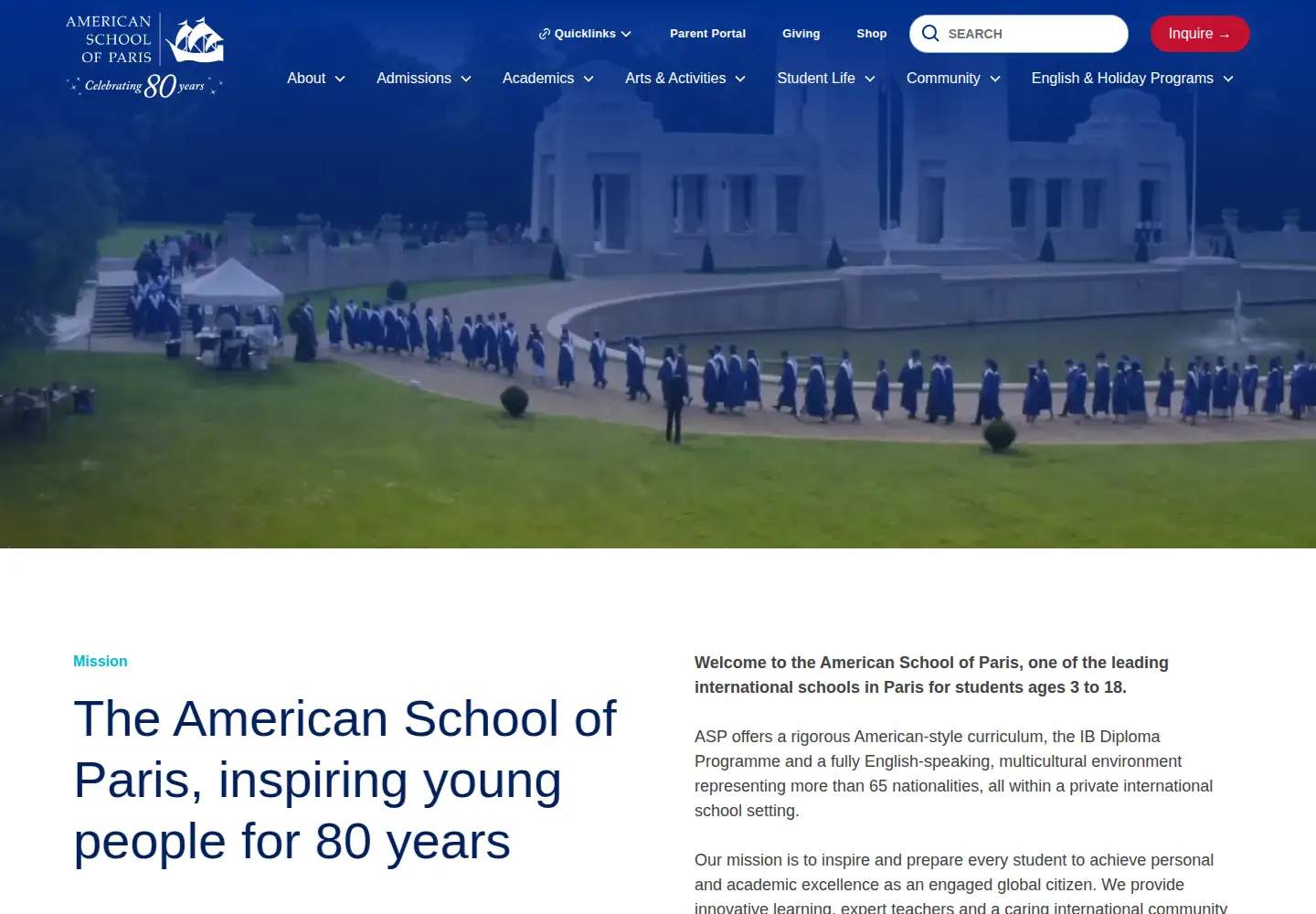 Screenshot of asparis.org