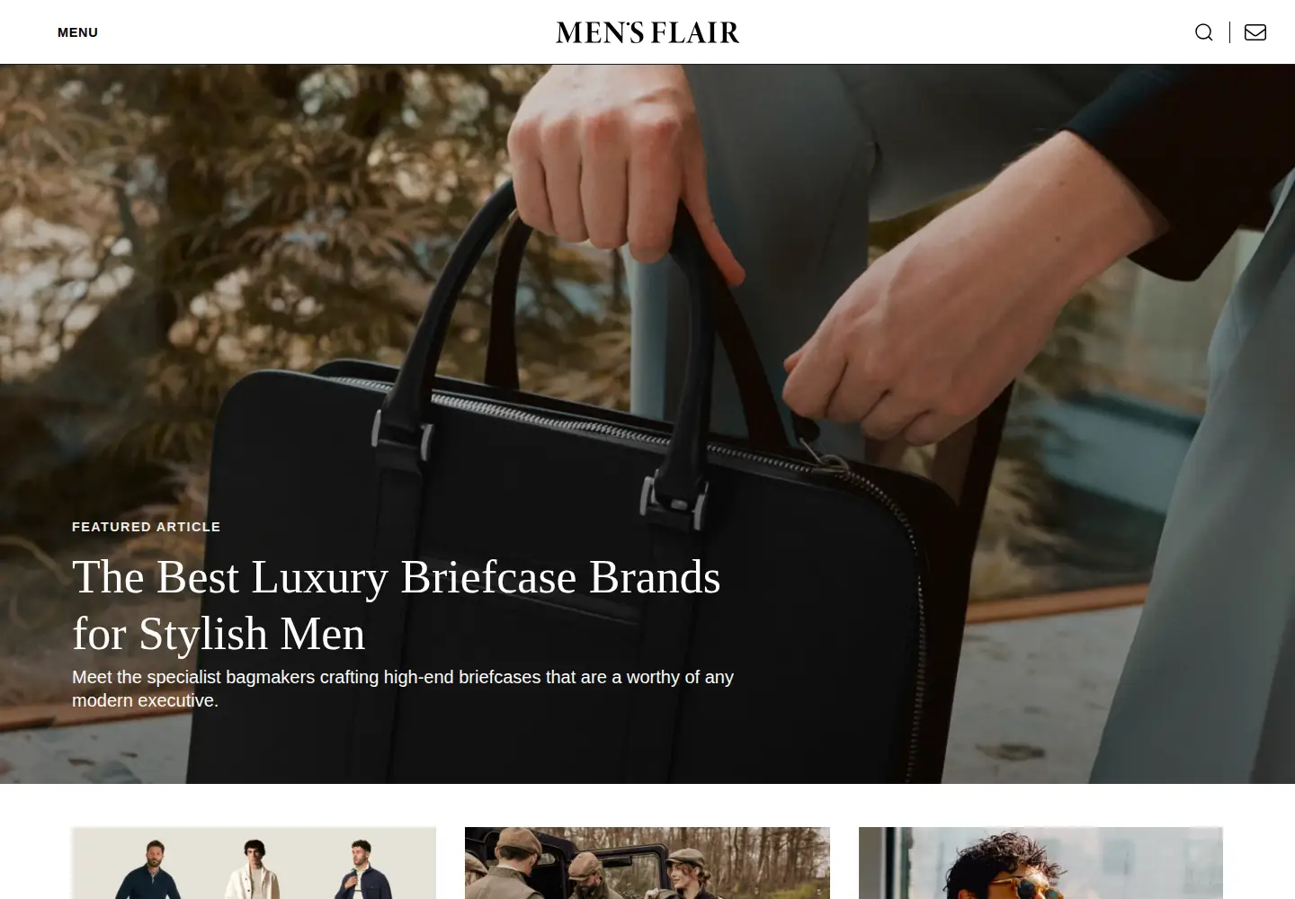 Screenshot of mensflair.com