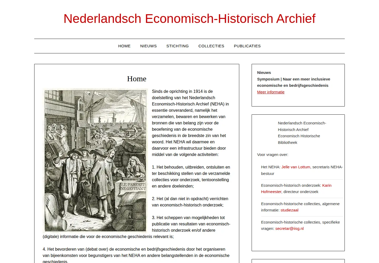 Screenshot of neha.nl
