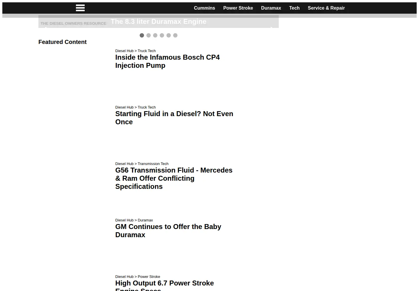Screenshot of dieselhub.com