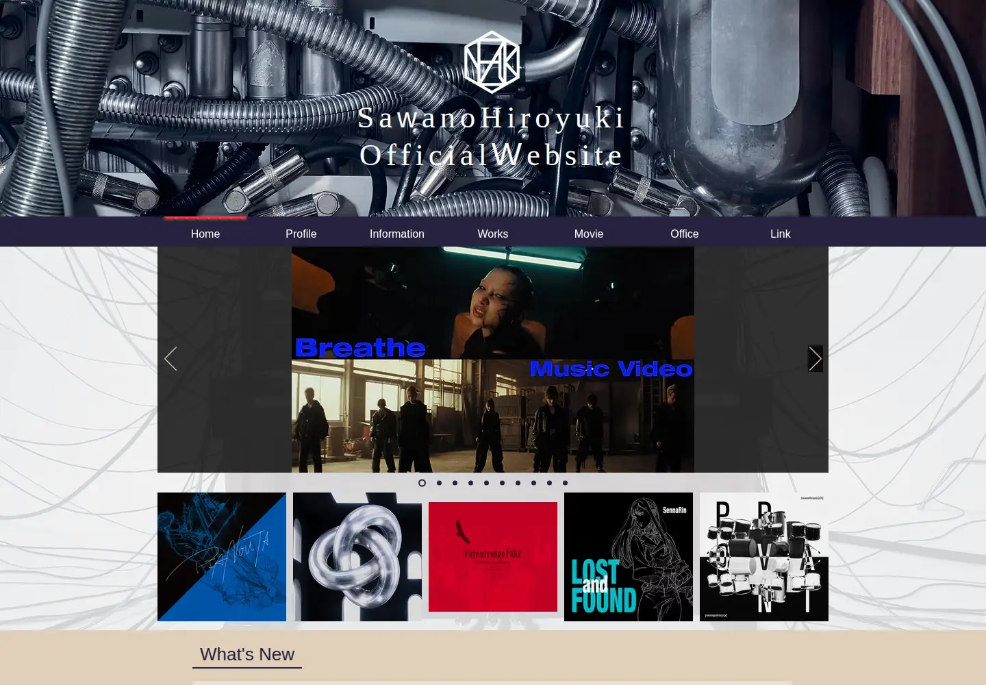Captured homepage of sawanohiroyuki.com in the current scan