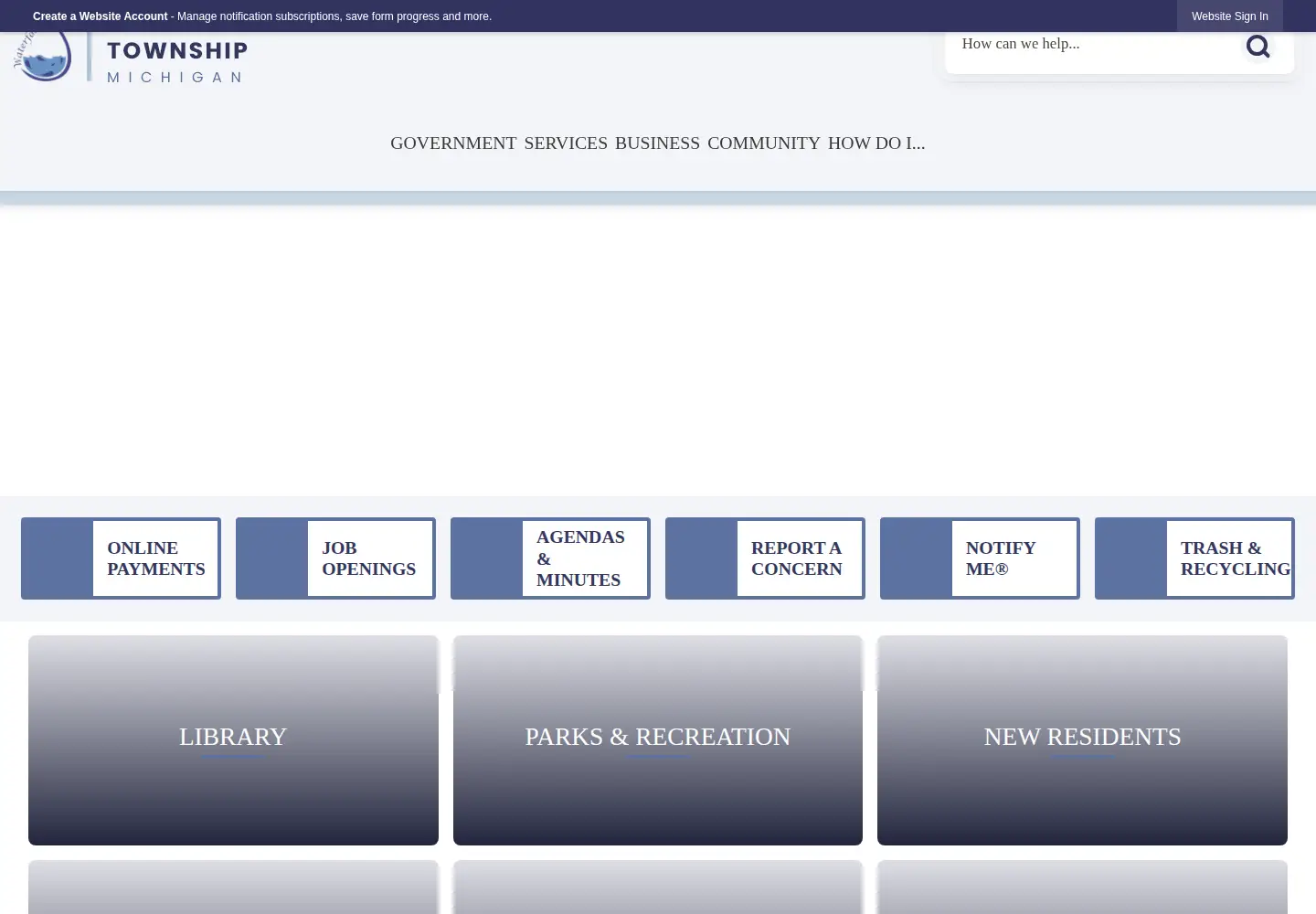 Screenshot of waterfordmi.gov
